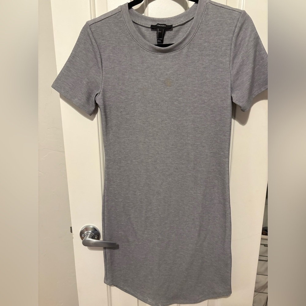 GREY ribbed Forever 21 dress(bundle item🩵)